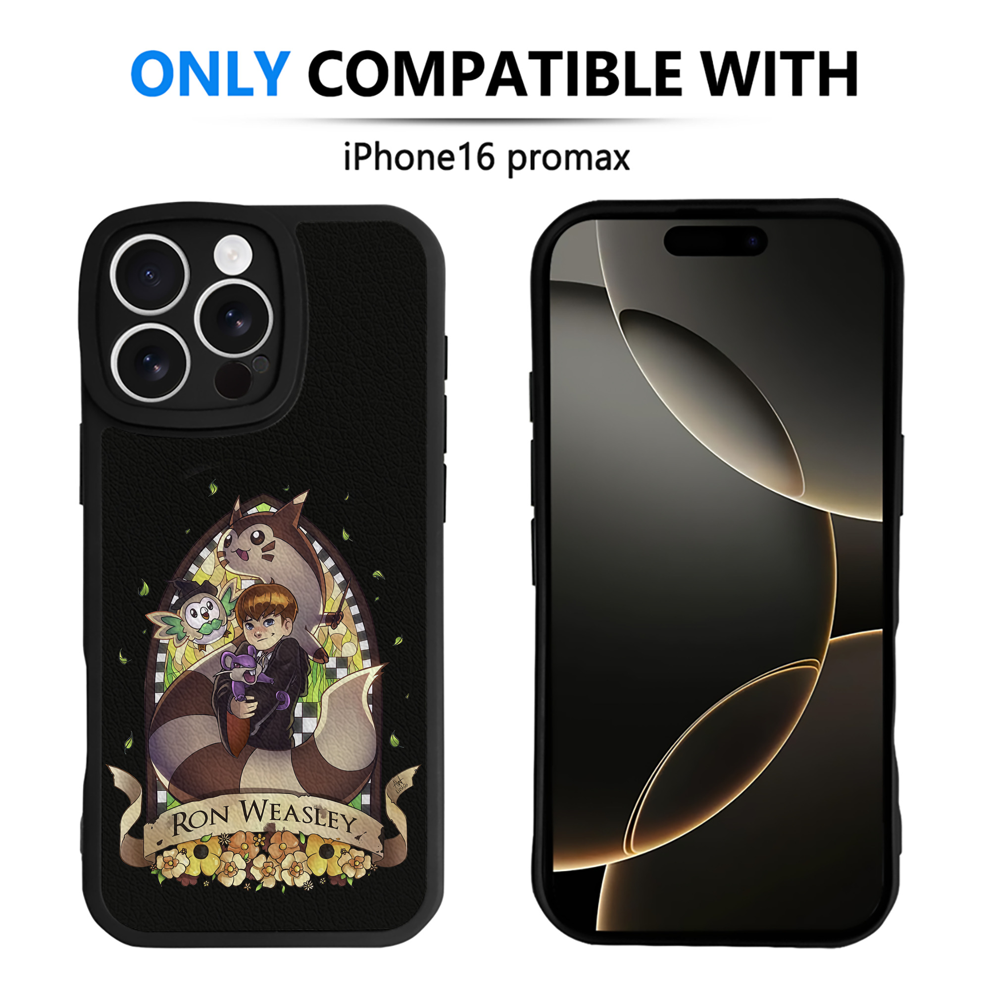 （画像用） Harry Potter ハリー・ポッターシリーズ 【iPhone 16シリーズ対応】シリコンスマホケース（レザー調） 材質：シリコン